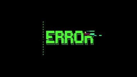 ASCII art message error glitch Stock Illustration