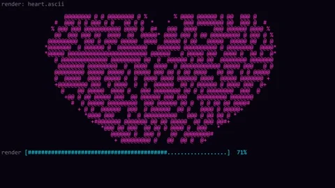 ASCII art terminal horizontal Stock Footage 346395852