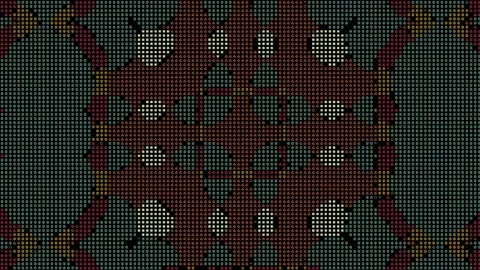 ASCII Art Video Loop Complex Geometric Pattern Looping Background Video stock 175040746