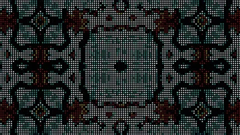ASCII Art Video Loop Complex Geometric Pattern Looping Background Stock Footage 175052757