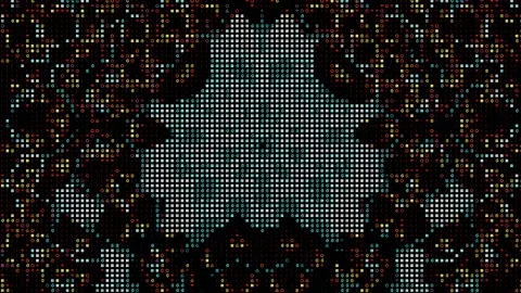 ASCII Art Video Loop Complex Geometric Pattern Looping Background Stock Footage 175053519