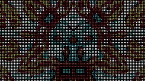 ASCII Art Video Loop Complex Geometric Pattern Looping Background Video stock 175056833