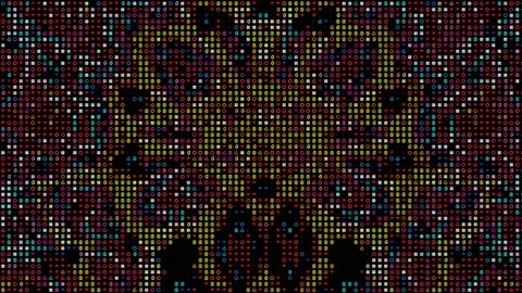 ASCII Art Video Loop Complex Geometric Pattern Looping Background Видео 175061490
