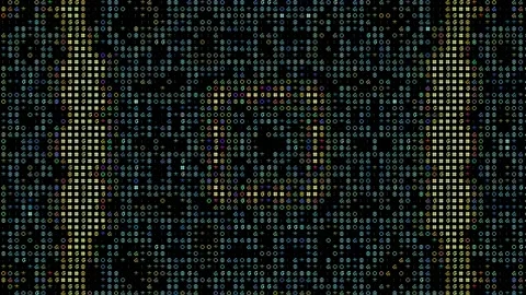 ASCII Art Video Loop Complex Geometric Pattern Looping Background Video stock 175070780