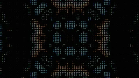 ASCII Art Video Loop Complex Geometric Pattern Looping Background Stock Footage 175070951