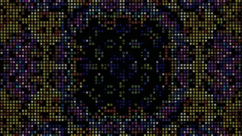ASCII Art Video Loop Complex Geometric Pattern Looping Background Видео 175073214