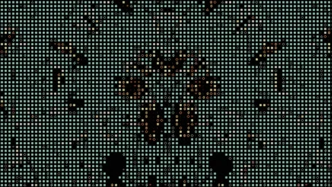 ASCII Art Video Loop Complex Geometric Pattern Looping Background Stock Footage 175073323