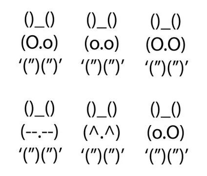 Ascii bunny Stock Illustration