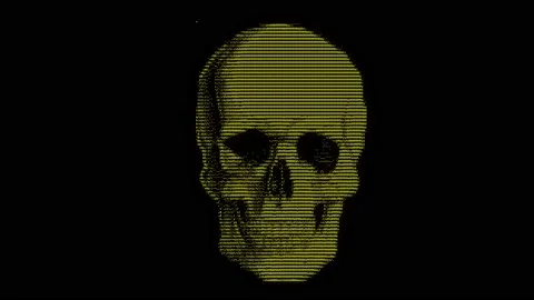 Ascii character set skull Stock Footage 163519862