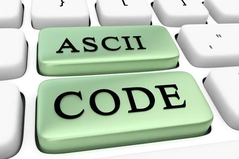 Ascii Code concept Stock Illustration