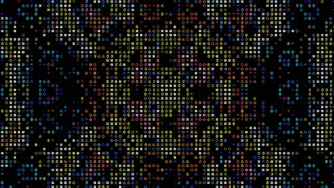 ASCII Loop Complex Geometric Pattern Looping Background Video stock 175073276