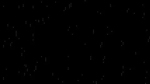 ASCII Snowfall Particles Background Animation Loop Stock Footage 336336001