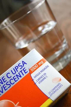  Ascorbic acid Box of vitamin C UPSA. Copyright: xGAIAx/xBSIPx 008569 010 Photos