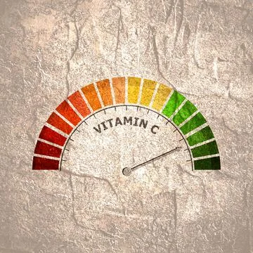 Ascorbic acid measuring Stock Illustration