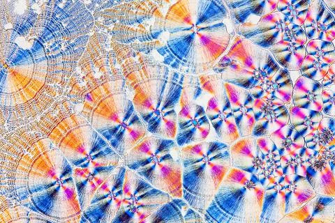 Ascorbic acid vitamin C crystallized polarized light Stock Photos