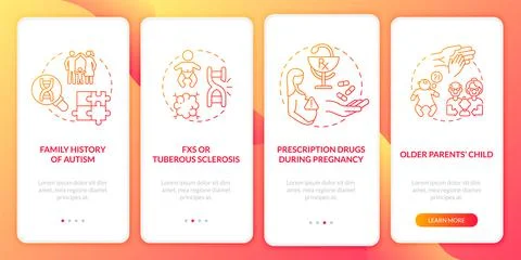 ASD development onboarding mobile app page screen Stock Illustration