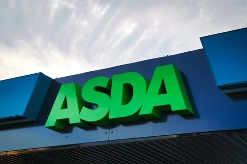Asda LOGO outside building Fotos de archivo