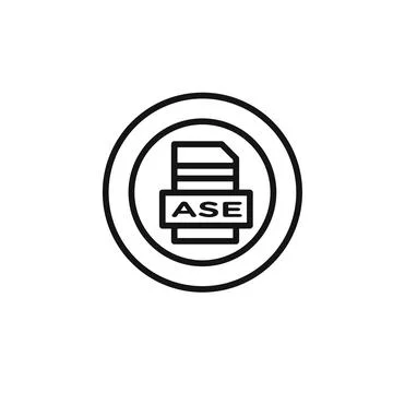 ASE File Document Icon vector set collection for web Stock Illustration