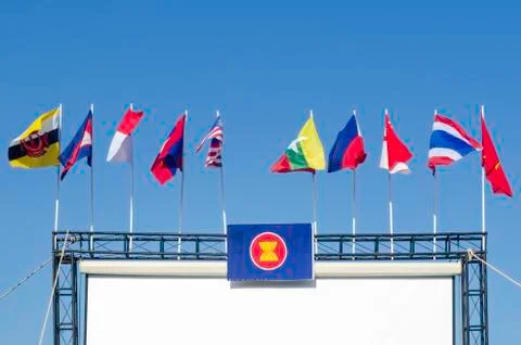 Asean flag Stock Photos