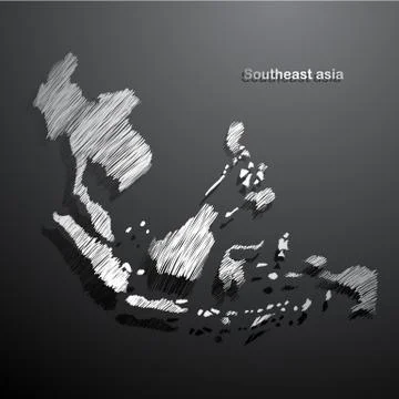 Asean map Stock Illustration