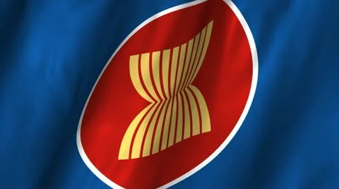 Asean Waving Flag Stock Footage 12238999