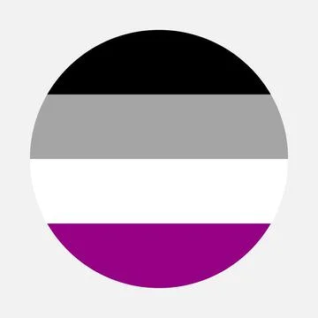 Asexual flag circle icon on white background Stock Illustration