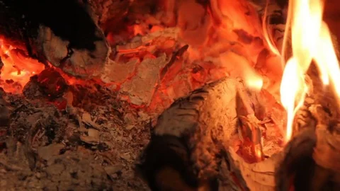 Ash from burned coals Stock Footage 84725930