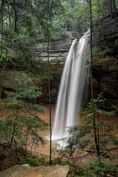 Ash Cave Waterfall in Spring Stock Photos