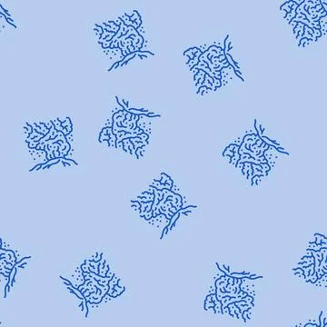 Ash cloud volcano line seamless pattern Stock Illustration