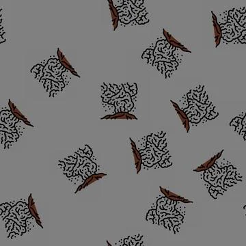 Ash cloud volcano vector seamless pattern 스톡 일러스트