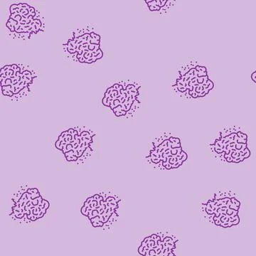 Ash cloud wildfire disaster line seamless pattern Stock Illustration