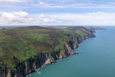 Ash Cove, North Devon Drone Aerial Panoramic Photo Stock Photos