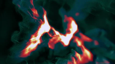 Ash, dust and flames, abstract particle animation, looping Stockbeeldmateriaal 65025584