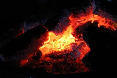 Ash of a fire Stock Photos