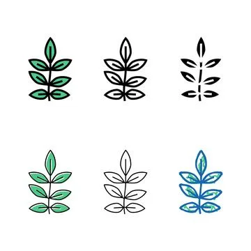 Ash leaf color icon vector diversity Stock Illustration