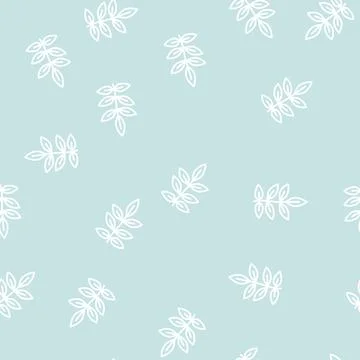 Ash leaf line seamless pattern Stock Illustration