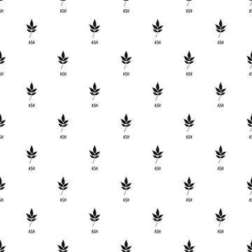 Ash leaf pattern seamless vector Stock Illustration