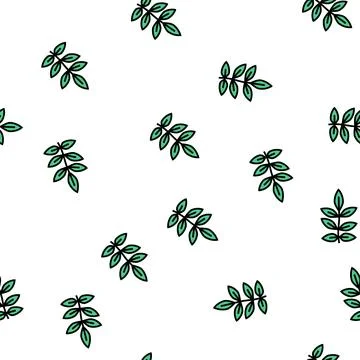Ash leaf vector seamless pattern Illustrazione stock