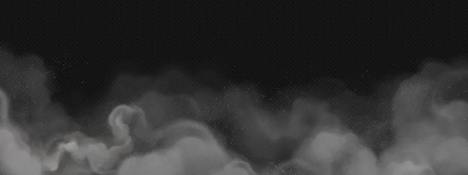 Ash powder background, smoke cloud vector effect Illustrazione stock