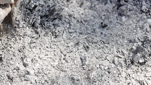 Ash texture.Burned out ashes grunge texture. Stock Footage