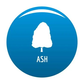 Ash tree icon blue vector Stock Illustration