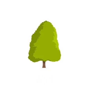 Ash tree icon, flat style Stock Illustration