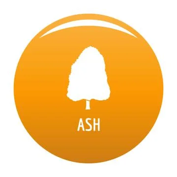 Ash tree icon orange Stock Illustration