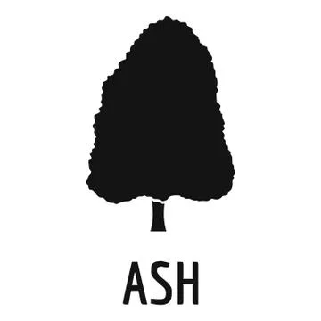 Ash tree icon, simple black style Stock Illustration
