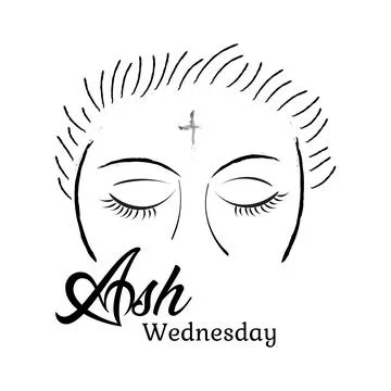 Ash Wednesday Cross Vector Art Stock Illustration