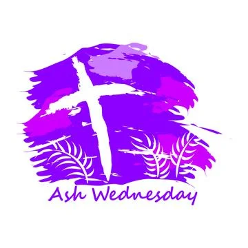 Ash Wednesday Cross Vector Art Stock Illustration