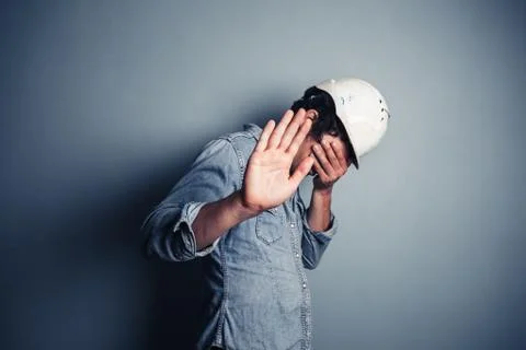 Ashamed worker Stock Photos