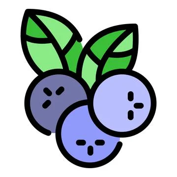 Ashberry icon color outline vector Stock Illustration