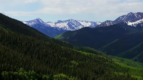 Ashcroft Mountain ghost town spring summertime morning blue sky clouds Aspen Stock Footage 316572116