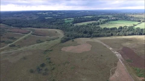 Ashdown forest fly over Stock Footage 68059481